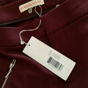 Rebecca Taylor Ava Bordeaux Pants